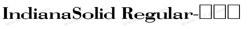 IndianaSolid Regular字体转换